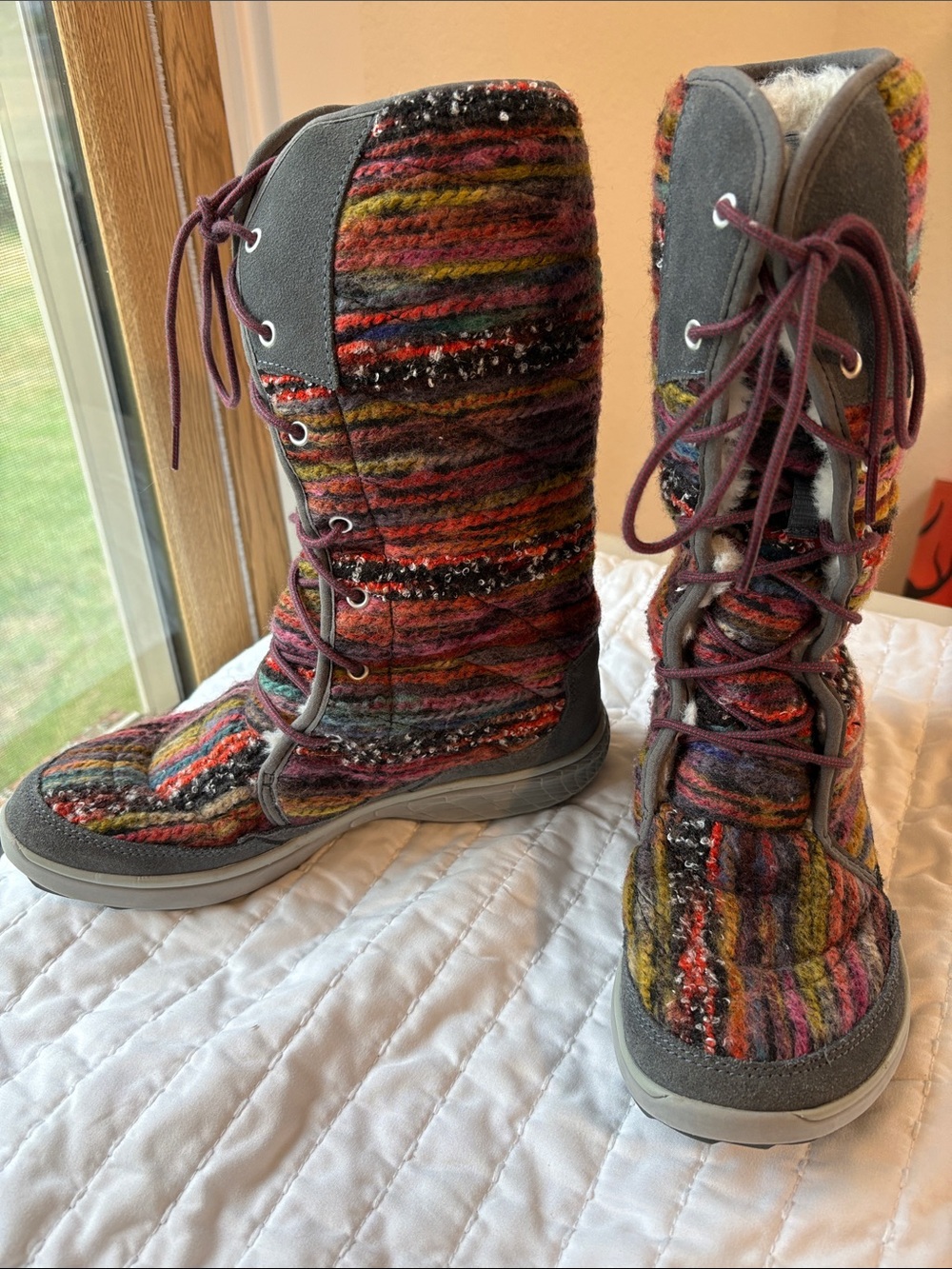 Merrell Women's Pechora Sky Tall Boots Bright Multicolor Sherpa Lined Boho NWOT - Picture 4 of 15
